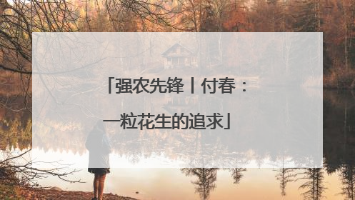强农先锋丨付春：一粒花生的追求